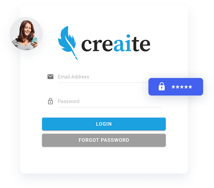 Creaite Review Login Page